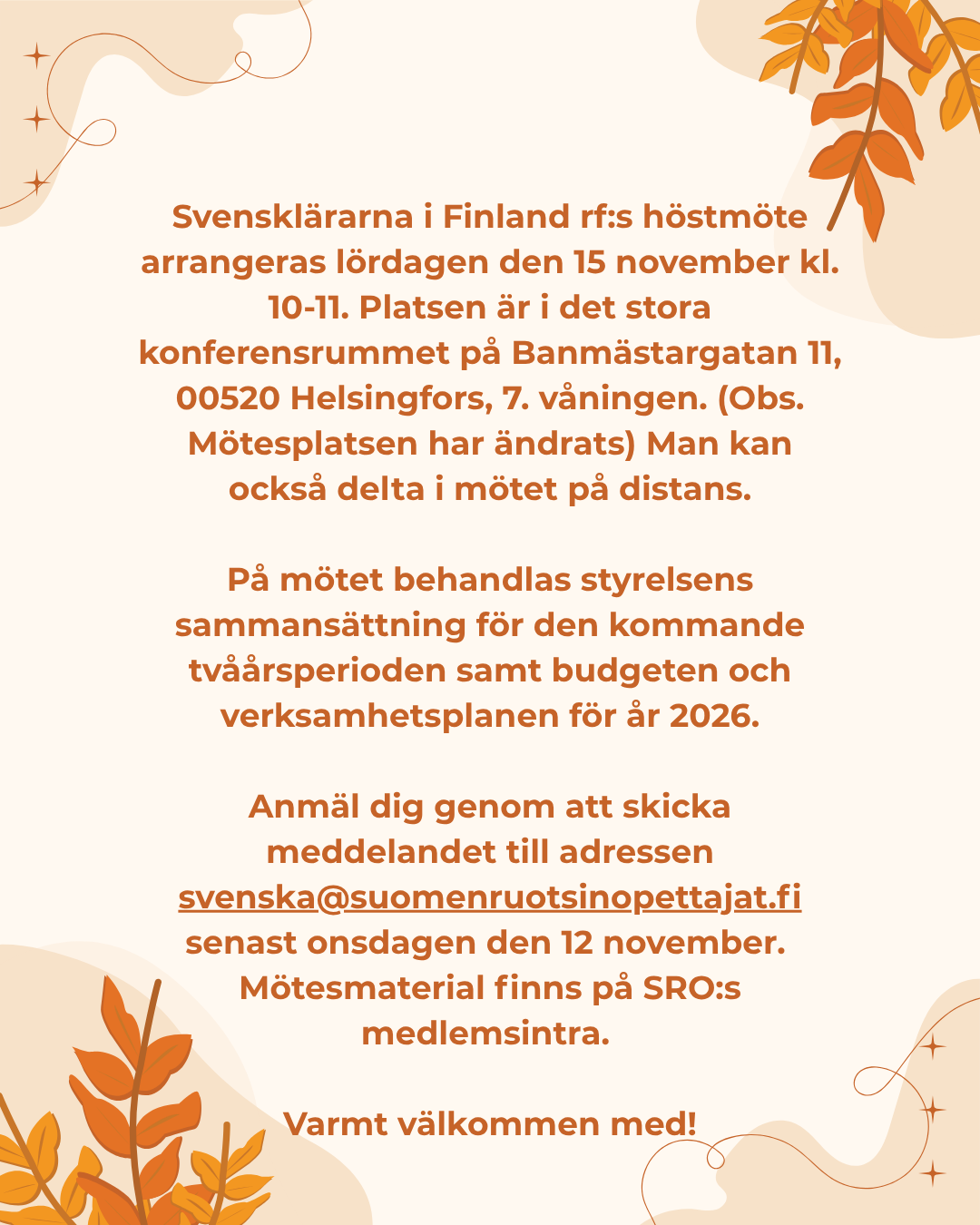 Syyskokouskutsu kotisivut